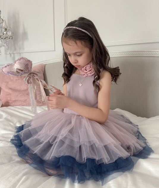 Mimi Tutu Mia Tutu Dress Purple/Beige US 2T 3