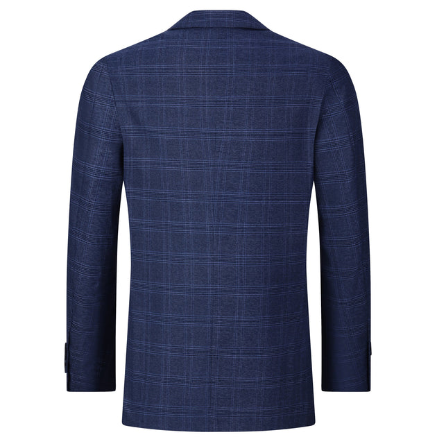 Tom Baine Men Performance Plaid Knit Stretch Sport Coat Blue US 38 Regular 3