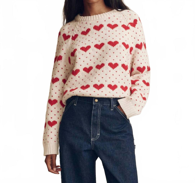 THE GREAT Heart Rundhalspullover Beige XSmall 2