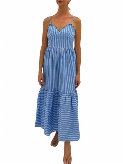 Anna Cate Tyler Midi Dress Blue Medium 2