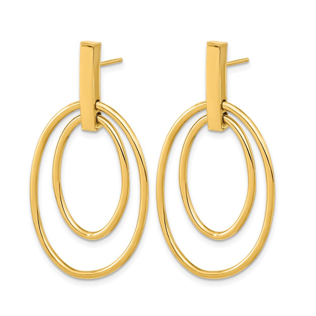 Diamond2Deal Drop Dangle Earrings Yellow Gold 8