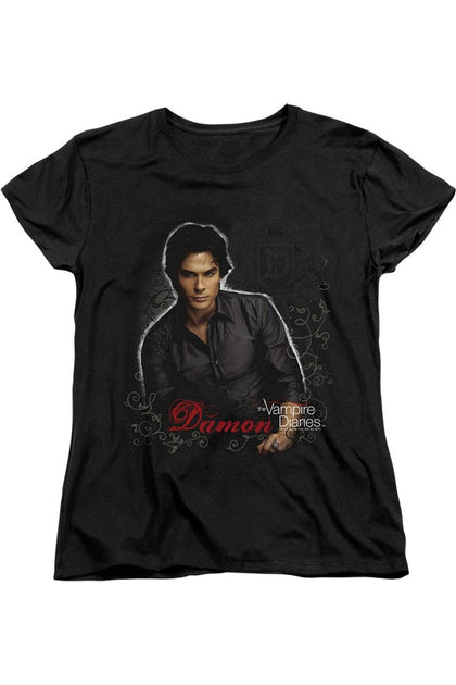 Gildan Vampire Diaries Damon Short Sleeve Tee Black XXLarge 2