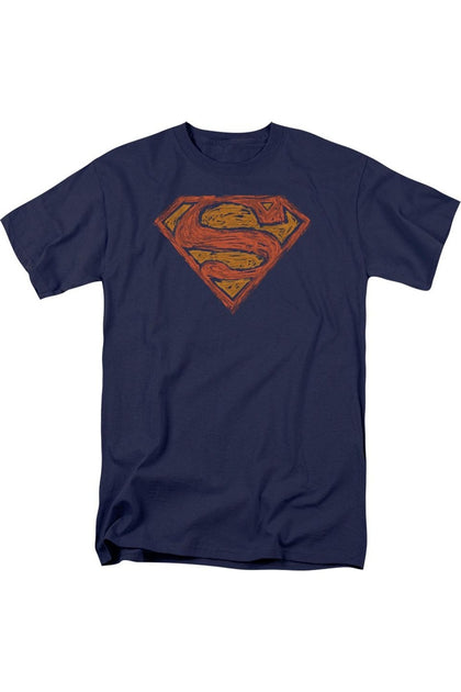 Gildan Superman Messy S Short Sleeve T-Shirt Blue 5XL 2