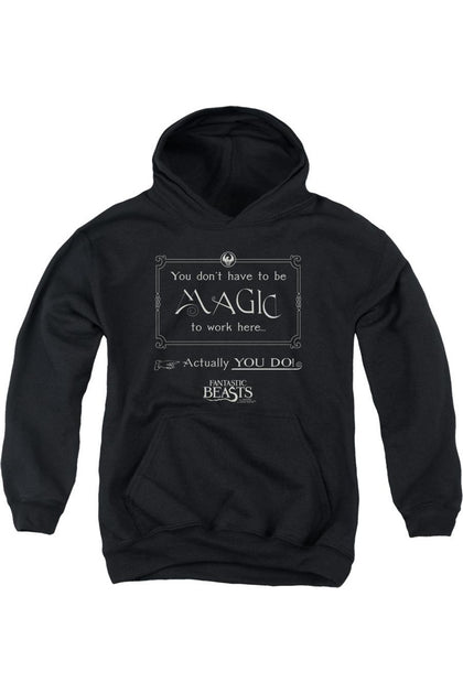 Gildan Fantastic Beasts Jugend Kapuzenpulli Schwarz Small 2
