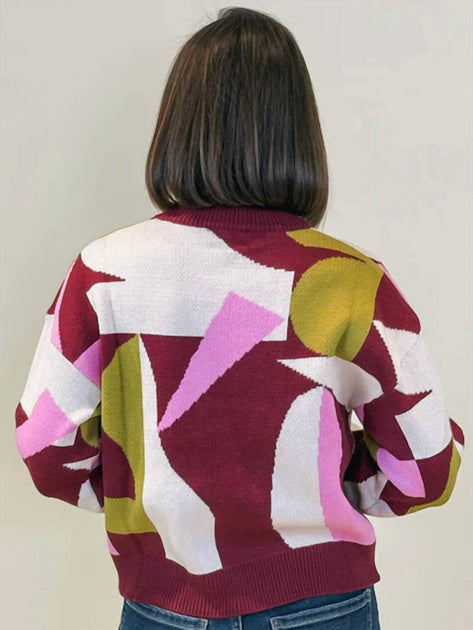 THML Mock Neck Sweater Red Large 3