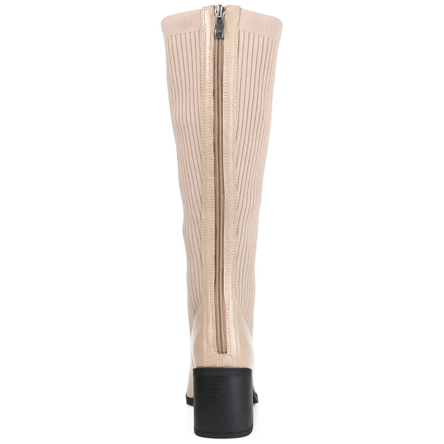Journee Collection Winny Knee-High Boot Beige US 8.5 4