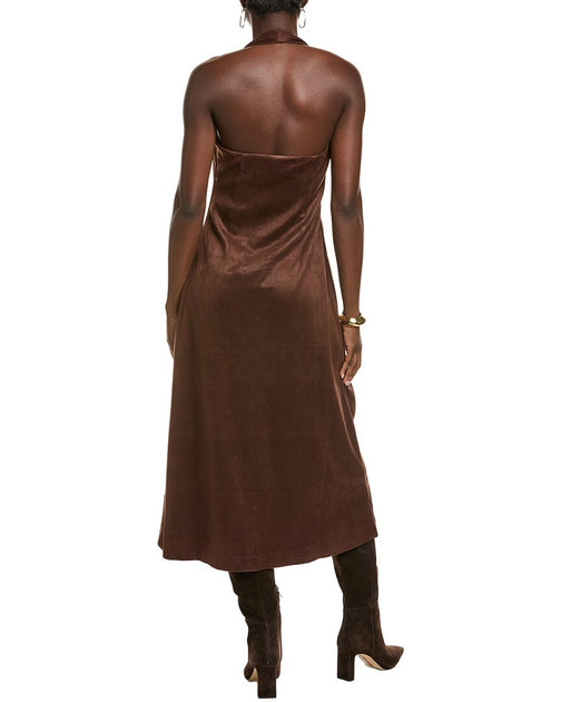 Endless Rose Fitted Midi Dress Brown Medium 3