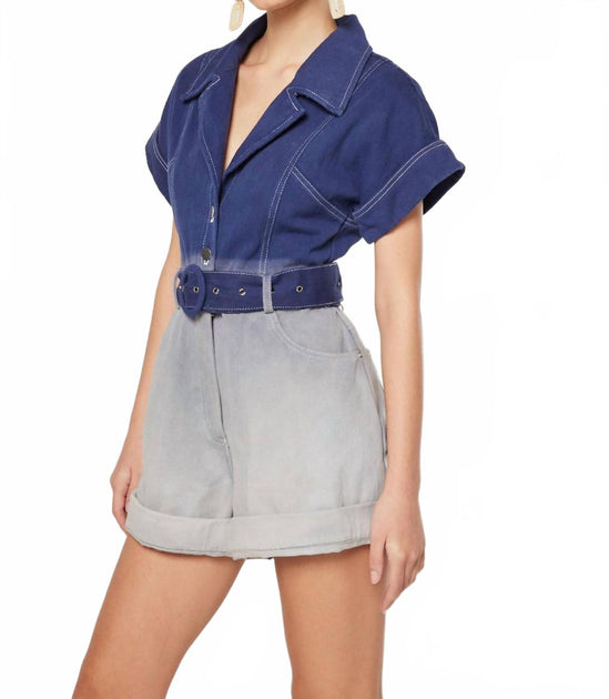 Elliatt Leto Denim Playsuit Blue Medium 4