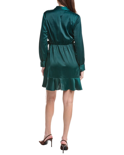 Anne Klein Robe Mini Faux Cache-Coeur Vert US 6 3
