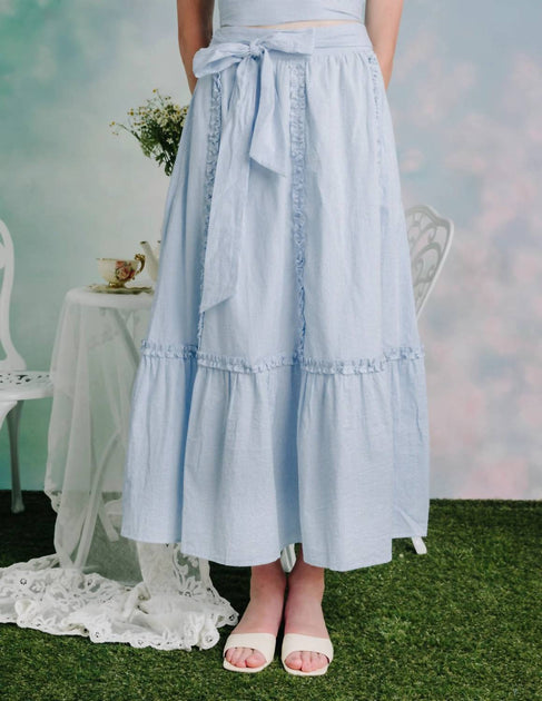 LOVE THE LABEL Jupe Maxi Elowen Bleu XS 4