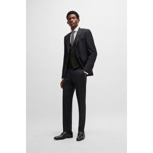 Boss Single-breasted Waistcoat Black US 38 Regular 3