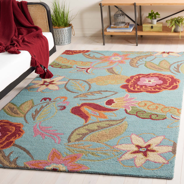 Tapis Safavieh Blossom BLM675 Bleu/Multicolore 2