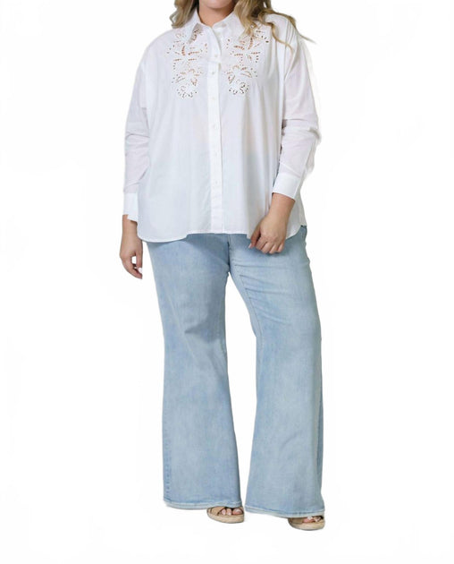 Tanya Taylor Calandra Bouton Haut Blanc 3X 3