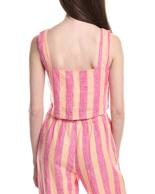 Electric & Rose Linen Boxy Tank Pink Small 3