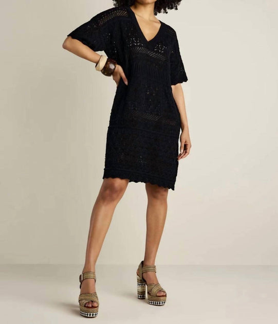Summum Crochet Dress Black Large 2