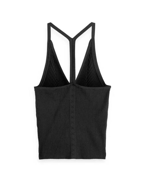 Scotch & Soda Rib Racer Tank Black Large 3