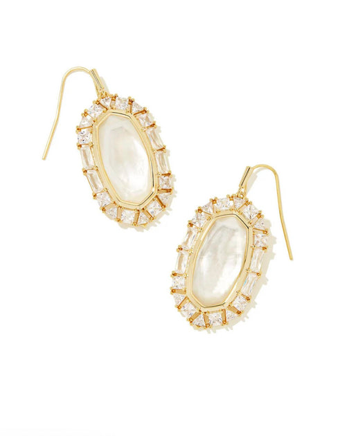 Scott Elle Crystal Frame Drop Earrings Silver One Size 2