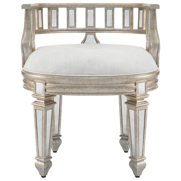 Hivvago Round Ottoman Cream 21in 4