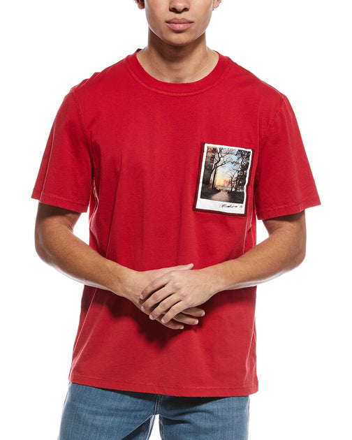 Helmut Lang Postcard T-Shirt Red Small 2