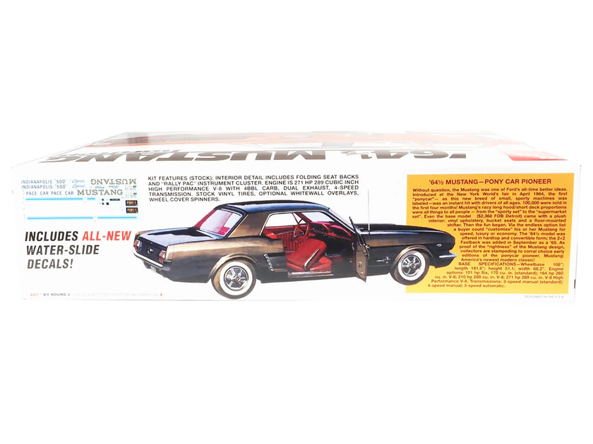 AMT 1964 1/2 Ford Mustang Coupe Scale Model White 1/16 3