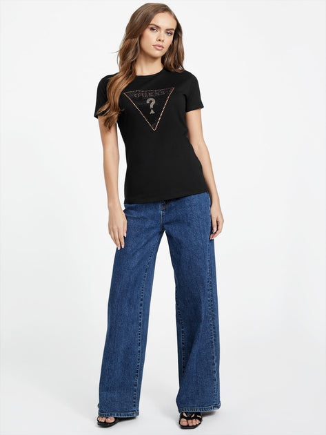 Guess Factory Ava Triangle Tee Beige Large 3