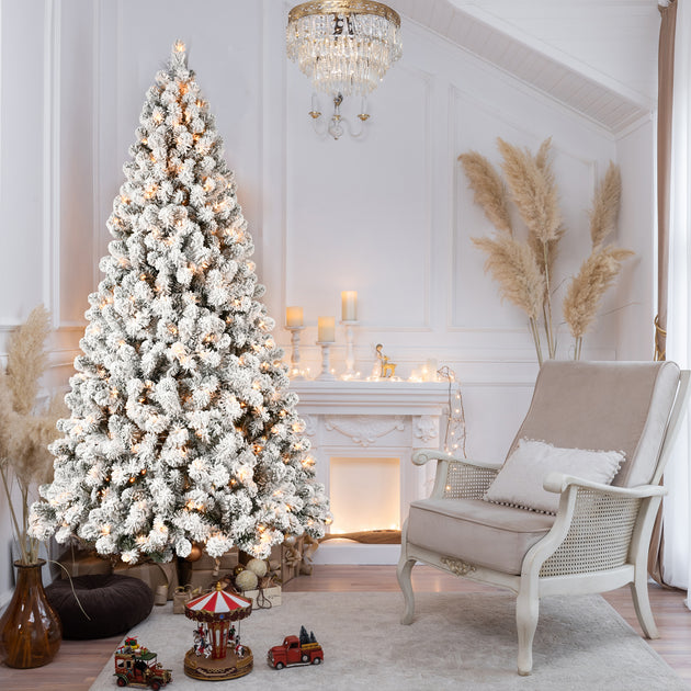 Streamdale 6ft Flocked Pre-Lit Christmas Tree 2