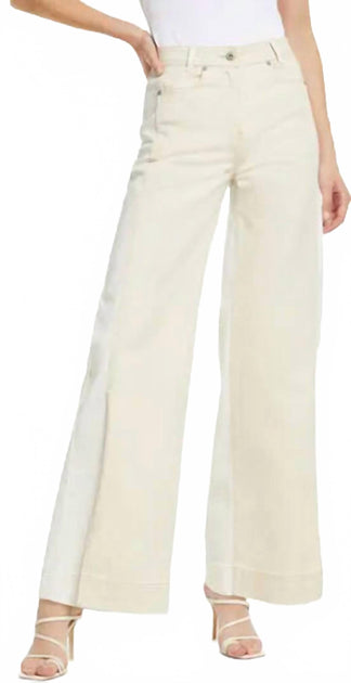 SOMETHING NAVY Wide Leg Denim Beige US 4 2