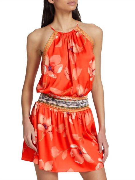 Ramy Brook Rafi Floral Mini Dress Multi XSmall 4