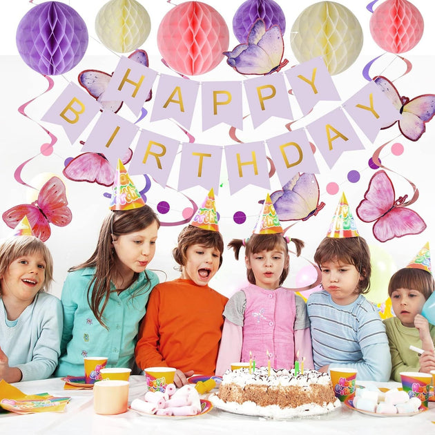 OTILLO Birthday Decoration Banner Purple 5