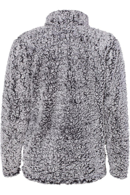 J. America Epic Sherpa Quarter-Zip Pullover Black XXLarge 3