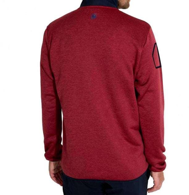 Abacus Sportswear Arden Midlayer Half Zip Pullover Red XLarge 3