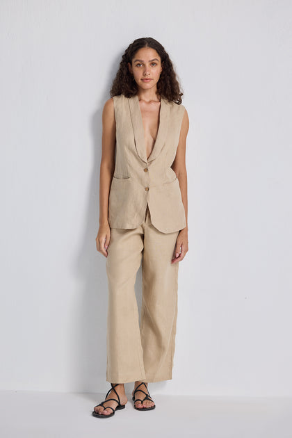 Reistor Wide Leg Pants Beige Large 2