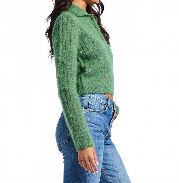 MILLE Ingrid Henley Sweater Green XSmall 4