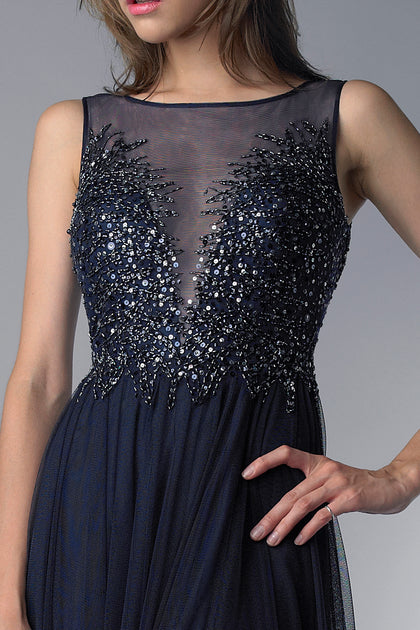 Basix Black Label Sleeveless Sequin Gown Black US 4 4