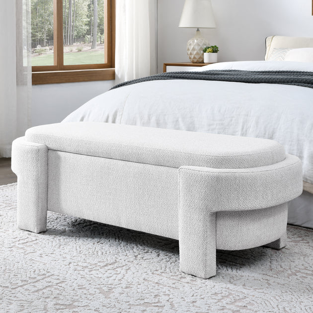 Streamdale Linen Fabric Storage Bench 2