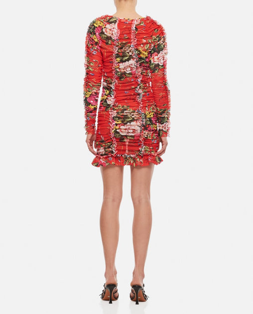 Molly Goddard Harley Mesh Mini Dress Multi UK 10 4