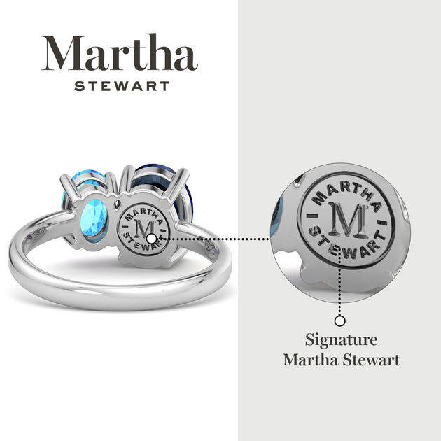 Martha Stewart Two Stone Gemstone Ring Multi US 7 7