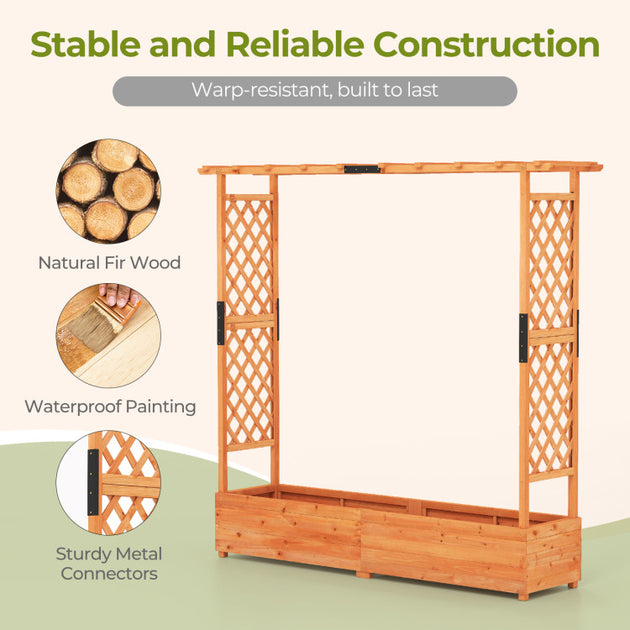 Hivvago Raised Garden Bed Orange 4