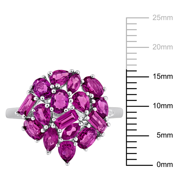 Mimi & Max Multi-Shape Gemstone Cluster Ring Sterling Silver Purple US 8 6