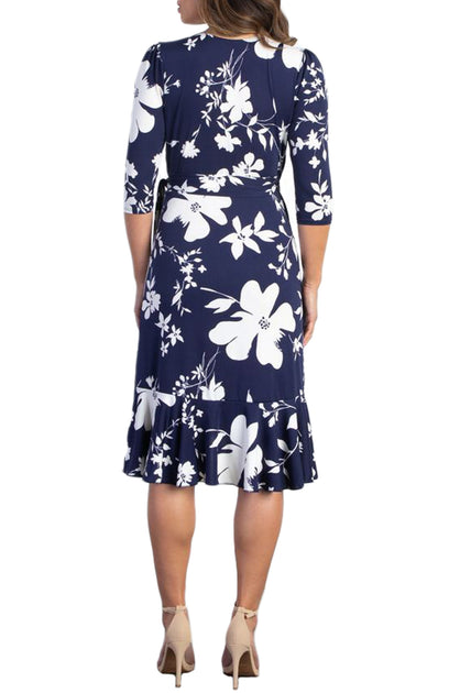 Kiyonna Flirty Flounce Wickelkleid Multi 0X 4
