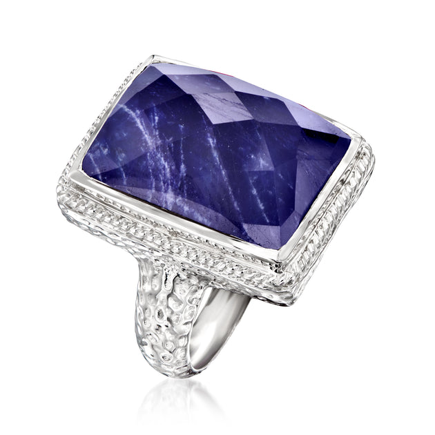 Ross-Simons Sapphire Roped-Edge Ring Blue US 5 4