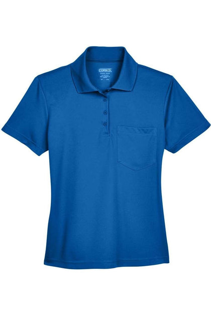 CORE365 Origin Performance Pique Polo With Pocket Blue Small 2