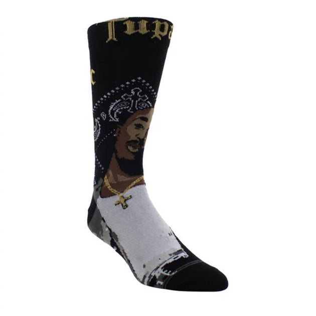 Perri's Socks Tupac Bandana Crew Socks Grey One Size 2