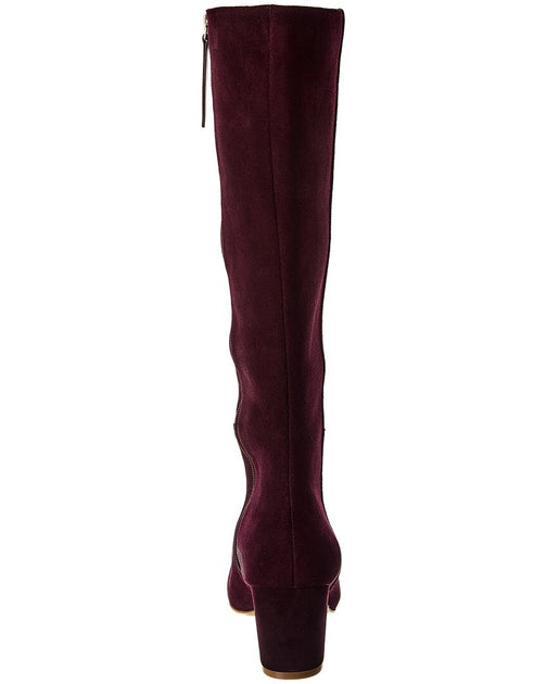 L'AGENCE Eugenie Suede Boot Red US 6 4