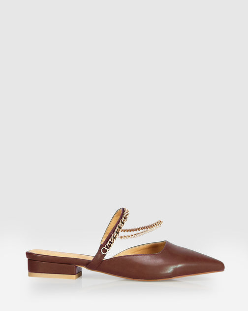 Belle & Bloom On The Go Flat Brown 10 4