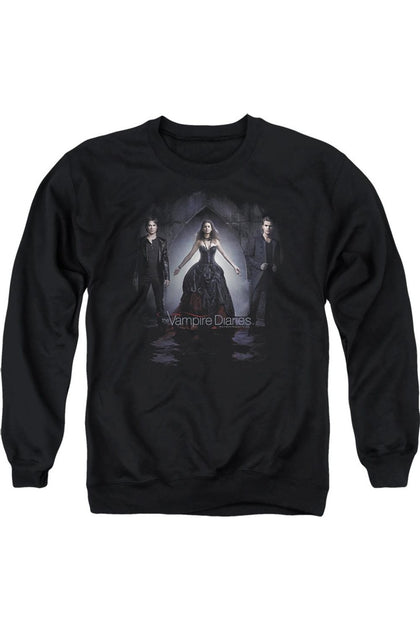 Gildan Vampire Diaries Bring It On Crewneck Sweatshirt Black Medium 2
