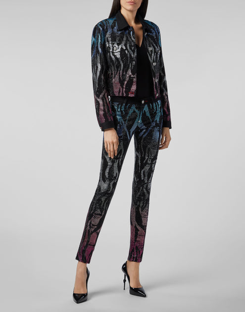 Philipp Plein Jeggings Zebra Grey 25 3