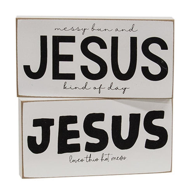 Hivvago Jesus Kind of Day Block Sign 2 Asstd 3