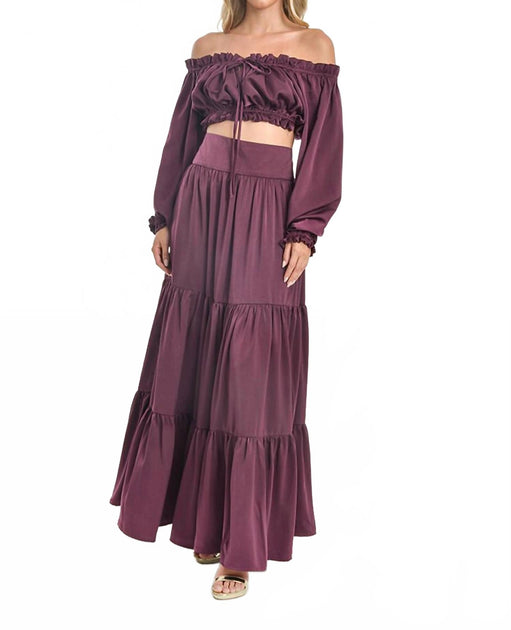 Steffany Milano Off-The-Shoulder Set Red Large 2