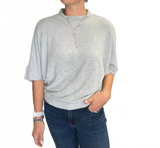 Democracy Three Quarter Dolman Haut Tricot Gris XS 2